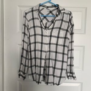 Black and White Plaid button down